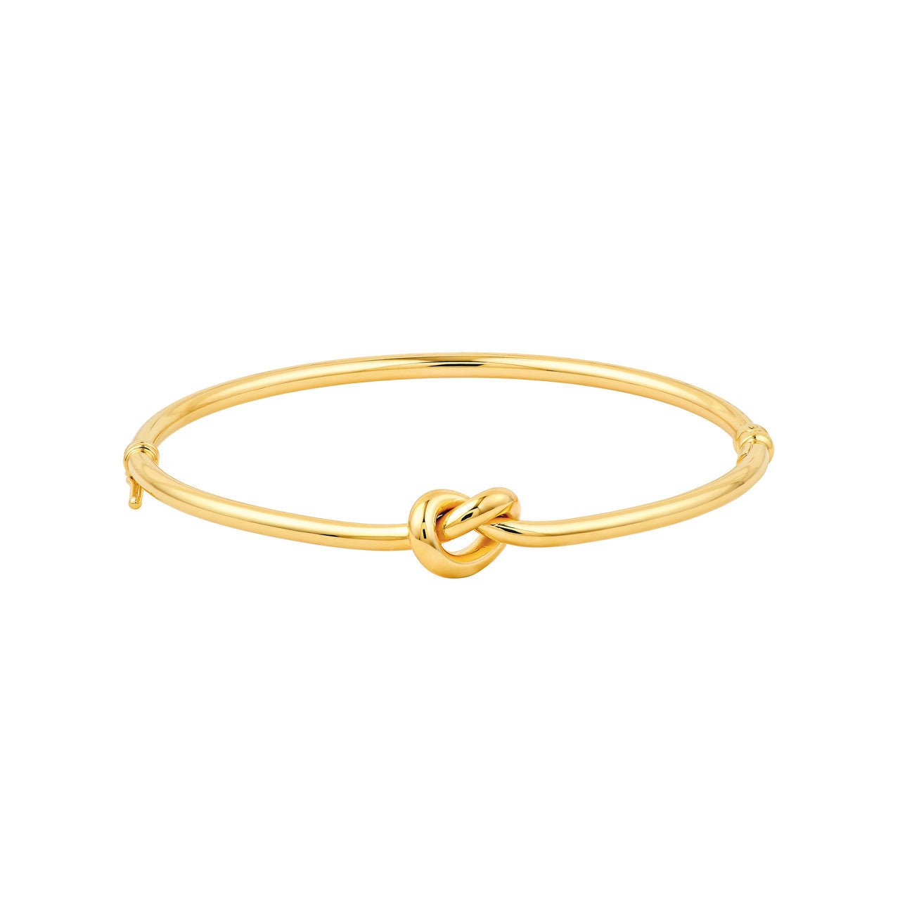Birmingham Jewelry - 14K Yellow Gold 3.00mm Love Knot Tube Bangle - Birmingham Jewelry