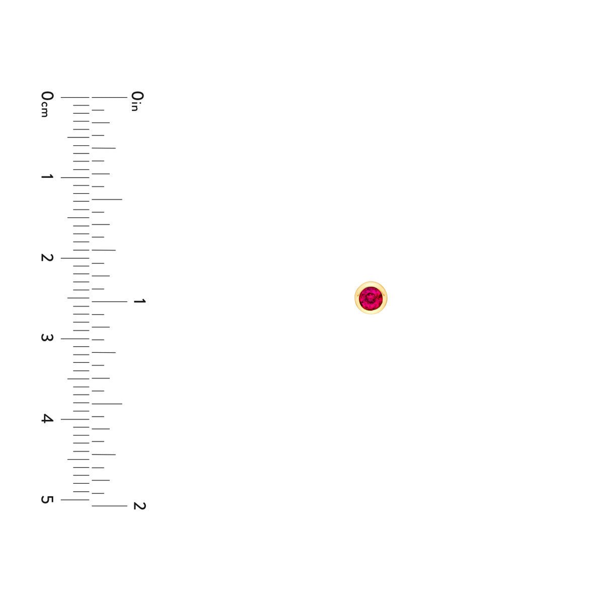 Birmingham Jewelry - 14K Yellow Gold 3.00mm Round Ruby Stud Earrings - Birmingham Jewelry