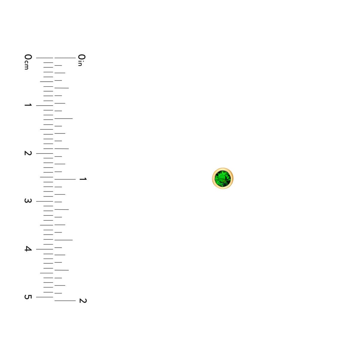 Birmingham Jewelry - 14K Yellow Gold 3.00mm Round Tsavorite Stud Earrings - Birmingham Jewelry