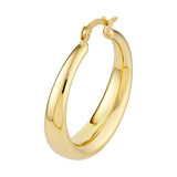 Birmingham Jewelry - 14K Yellow Gold 31.00mm Polished Round Hoop Earrings - Birmingham Jewelry