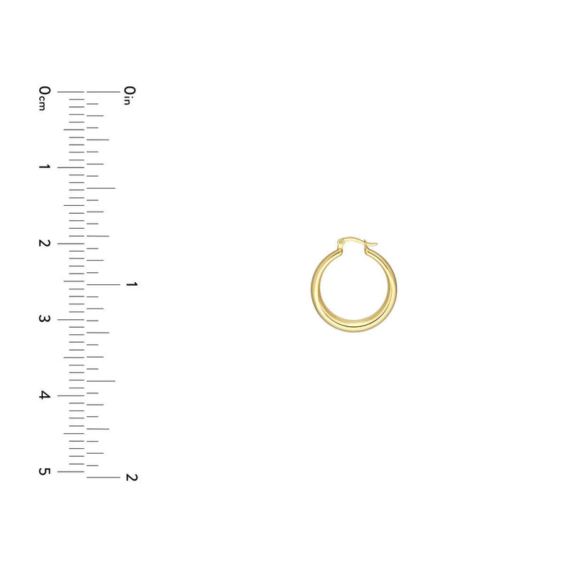 Birmingham Jewelry - 14K Yellow Gold 31.00mm Polished Round Hoop Earrings - Birmingham Jewelry