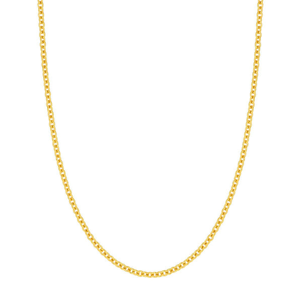 Birmingham Jewelry - 14K Yellow Gold 3.30mm Open Cable Chain - Birmingham Jewelry