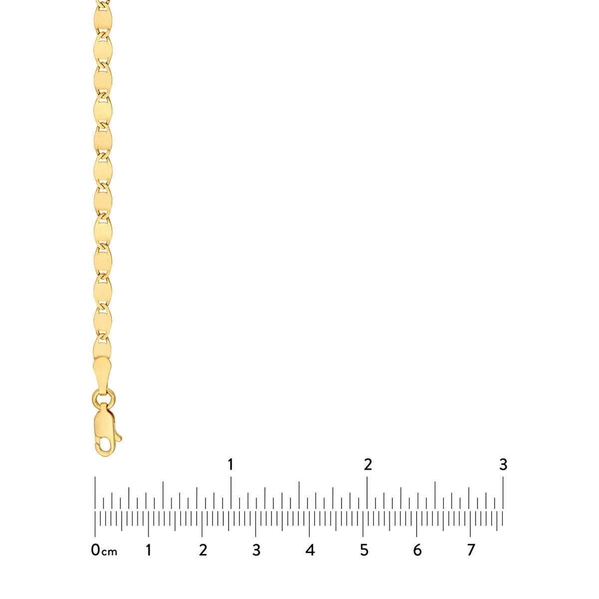 Birmingham Jewelry - 14K Yellow Gold 3.35mm D/C Valentino Chain - Birmingham Jewelry