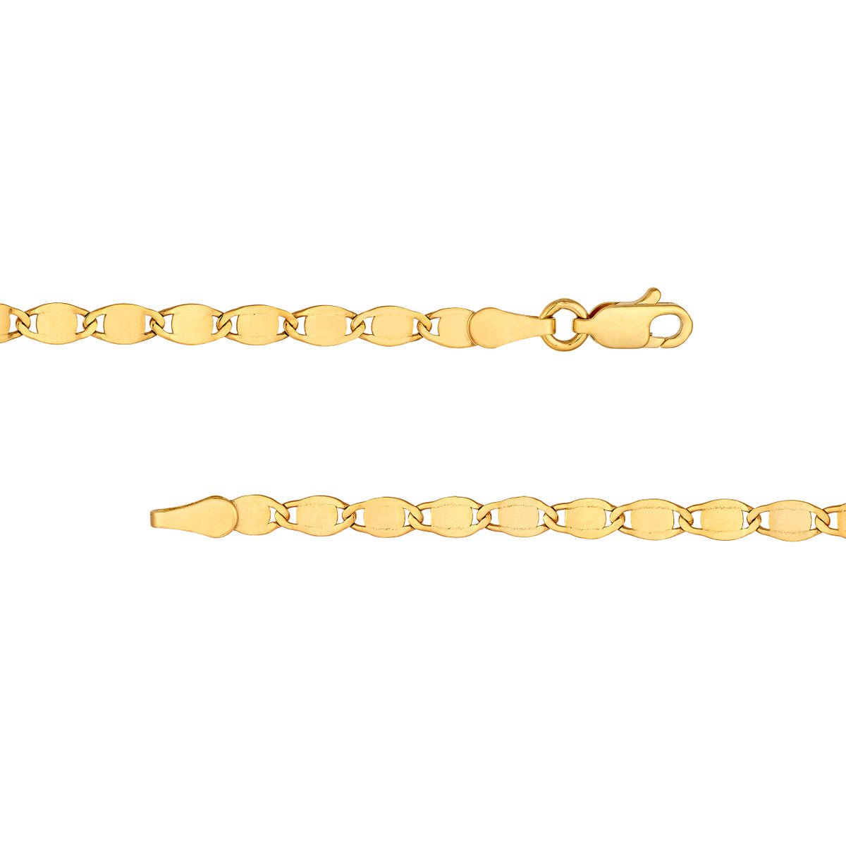 Birmingham Jewelry - 14K Yellow Gold 3.35mm D/C Valentino Chain - Birmingham Jewelry