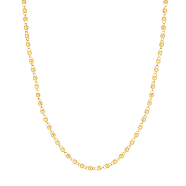 Birmingham Jewelry - 14K Yellow Gold 3.90mm Round Bead Chain - Birmingham Jewelry