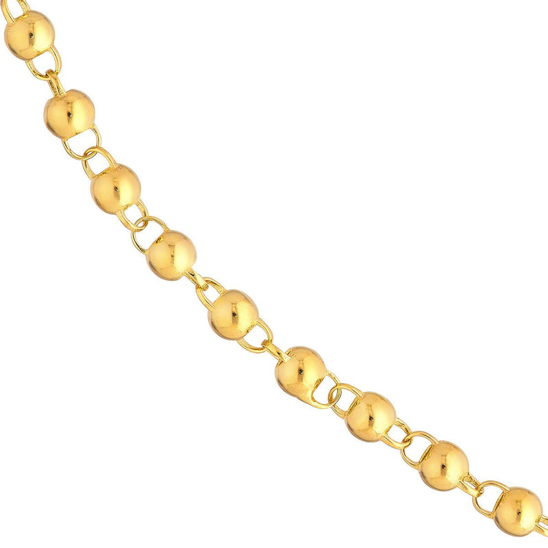 Birmingham Jewelry - 14K Yellow Gold 3.90mm Round Bead Chain - Birmingham Jewelry