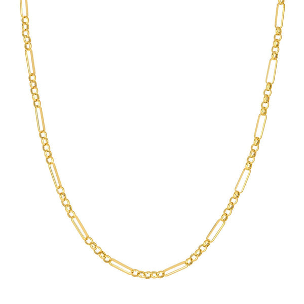 Birmingham Jewelry - 14K Yellow Gold 3.95mm Hollow (5+1) Rolo Chain - Birmingham Jewelry