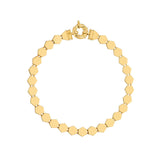 Birmingham Jewelry - 14K Yellow Gold 3D Polished Hexagonal Flat Link Bracelet - Birmingham Jewelry