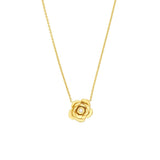 Birmingham Jewelry - 14K Yellow Gold 3D Rose Station Necklace - Birmingham Jewelry