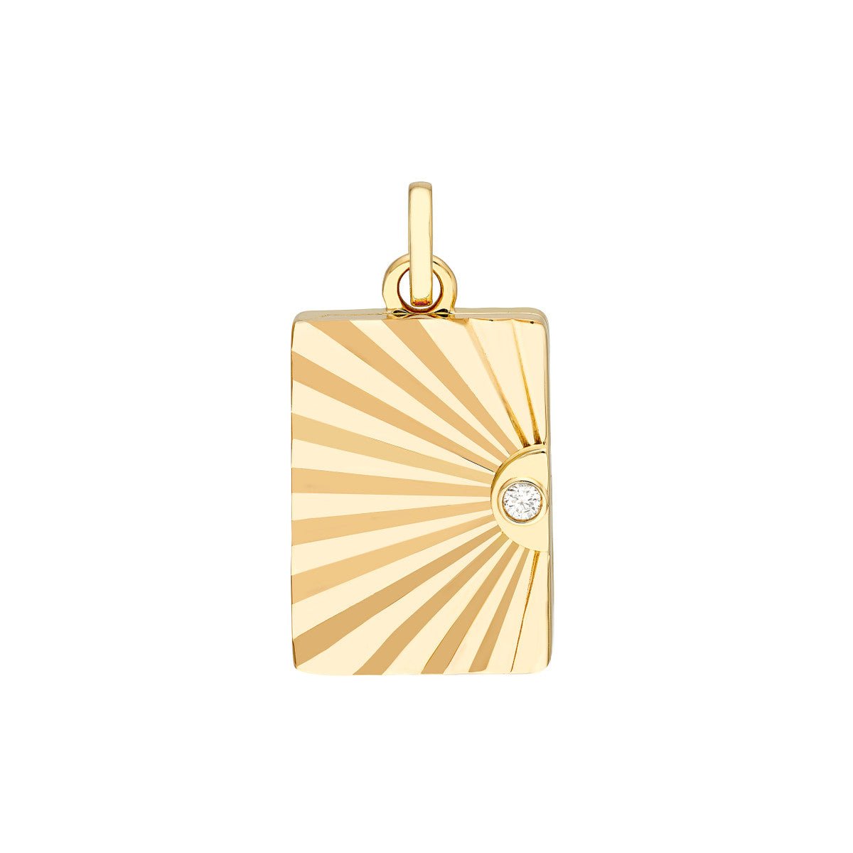Birmingham Jewelry - 14K Yellow Gold 3pt Diamond Vertical Radiant Locket - Birmingham Jewelry