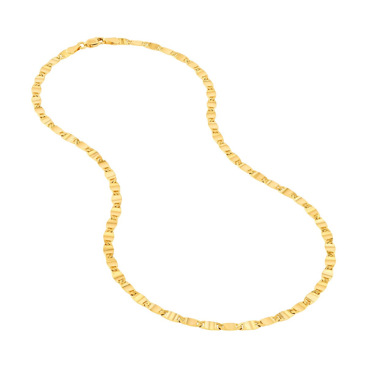 Birmingham Jewelry - 14K Yellow Gold 4.20mm D/C Valentino Chain - Birmingham Jewelry
