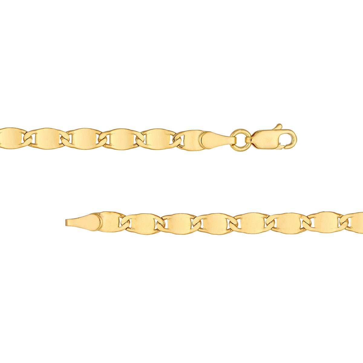 Birmingham Jewelry - 14K Yellow Gold 4.20mm D/C Valentino Chain - Birmingham Jewelry