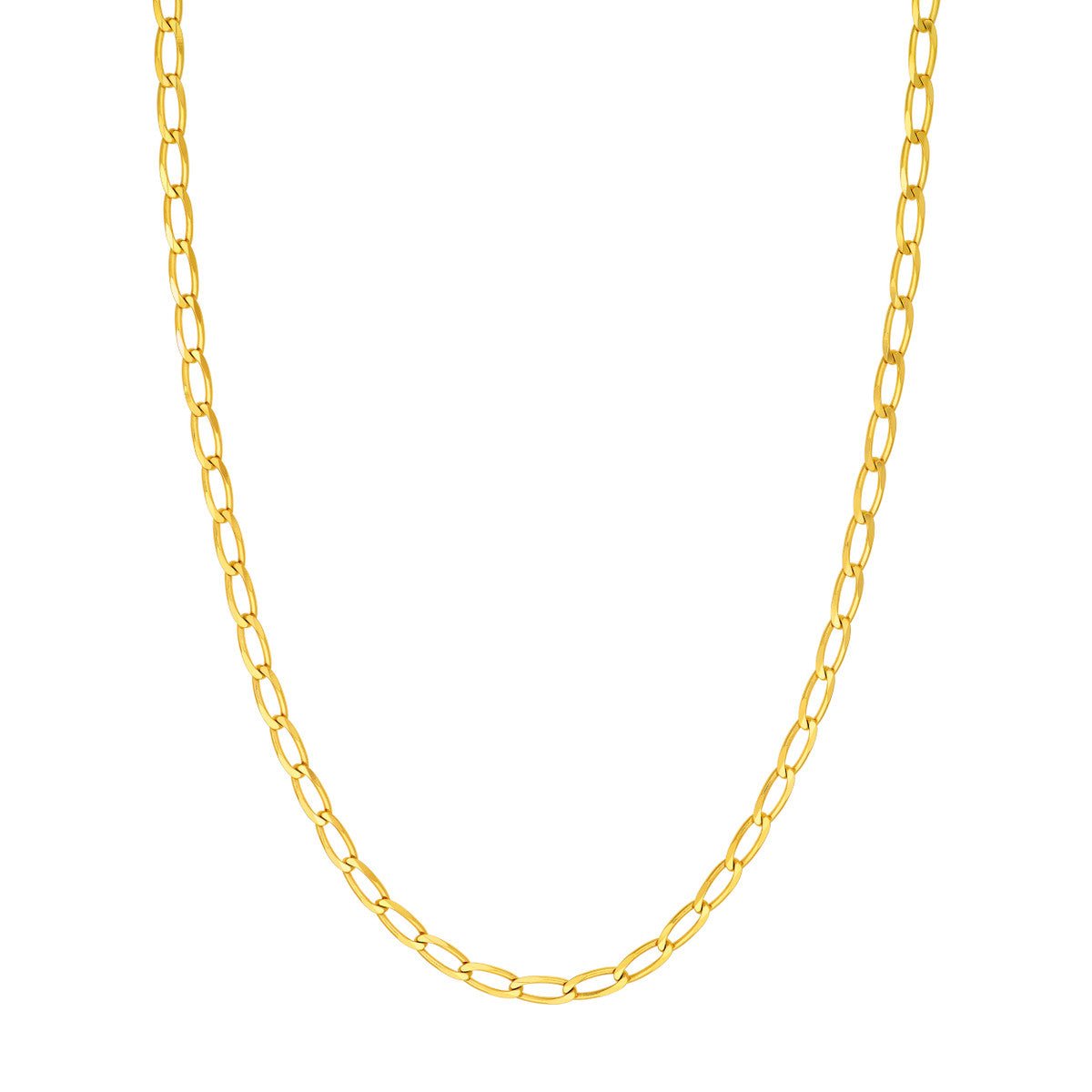 Birmingham Jewelry - 14K Yellow Gold 4.45mm D/C Long Link Curb Chain - Birmingham Jewelry