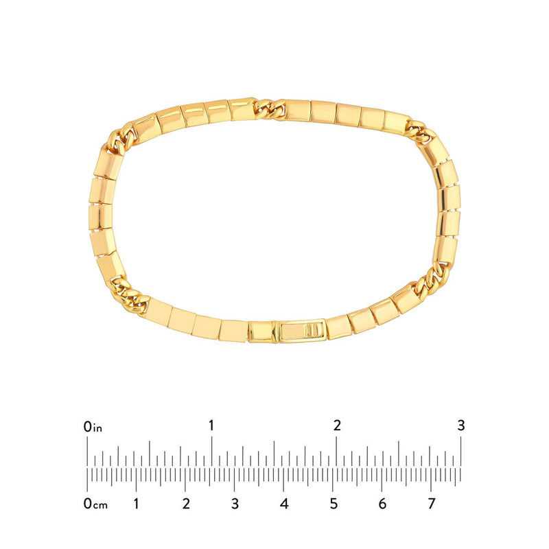 Birmingham Jewelry - 14K Yellow Gold 4.70mm Hollow Round Box Lock Chain Bracelet - Birmingham Jewelry