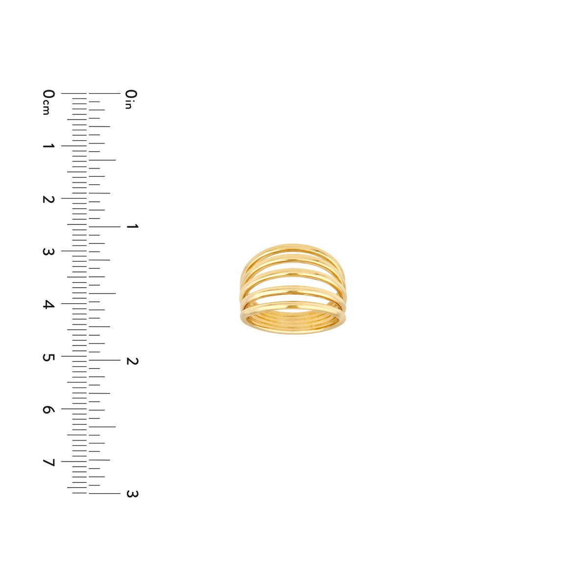 Birmingham Jewelry - 14K Yellow Gold 5 Row Cuff Ring - Birmingham Jewelry