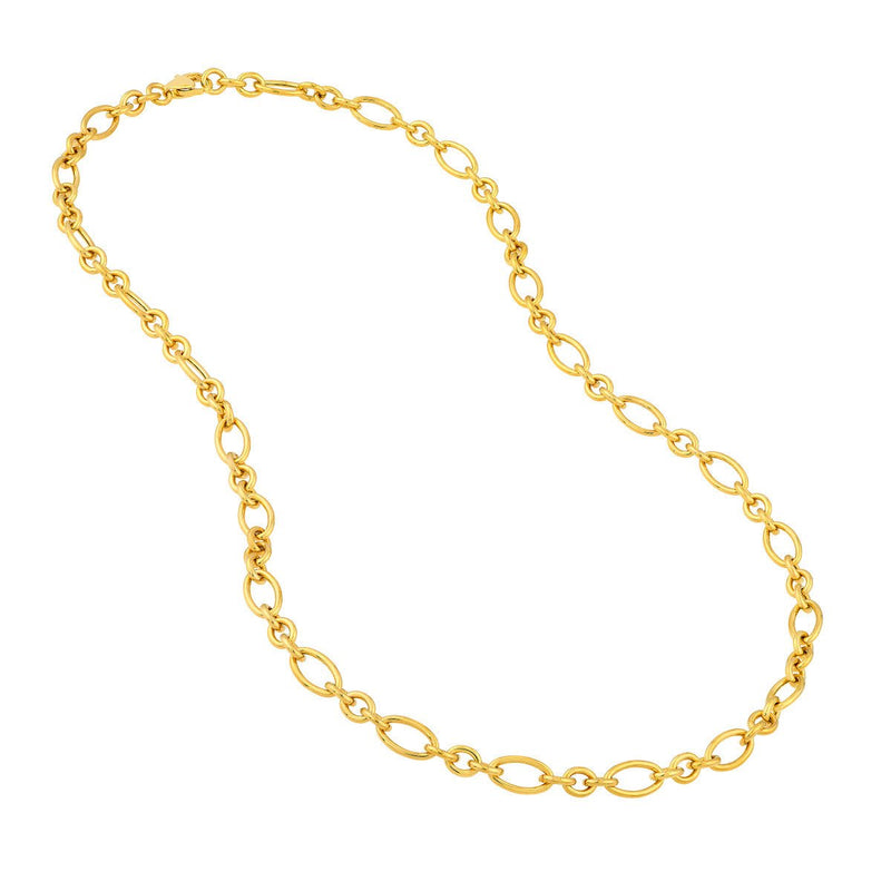 Birmingham Jewelry - 14K Yellow Gold 5.75mm Hollow Oval (3+1) Link Chain - Birmingham Jewelry