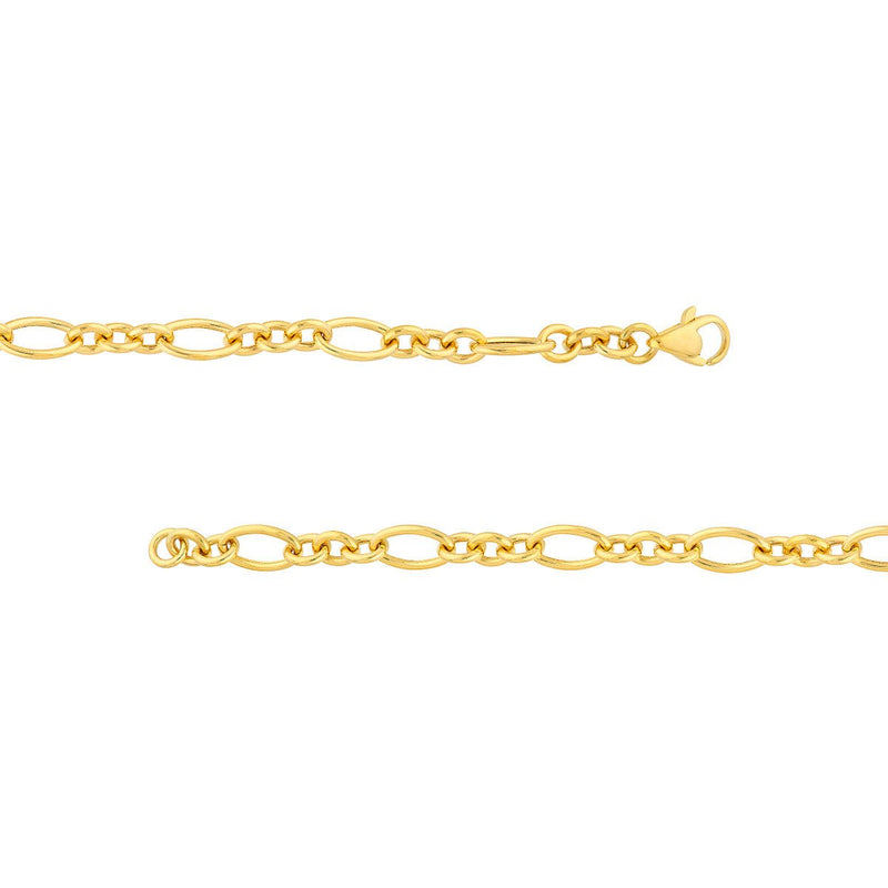 Birmingham Jewelry - 14K Yellow Gold 5.75mm Hollow Oval (3+1) Link Chain - Birmingham Jewelry