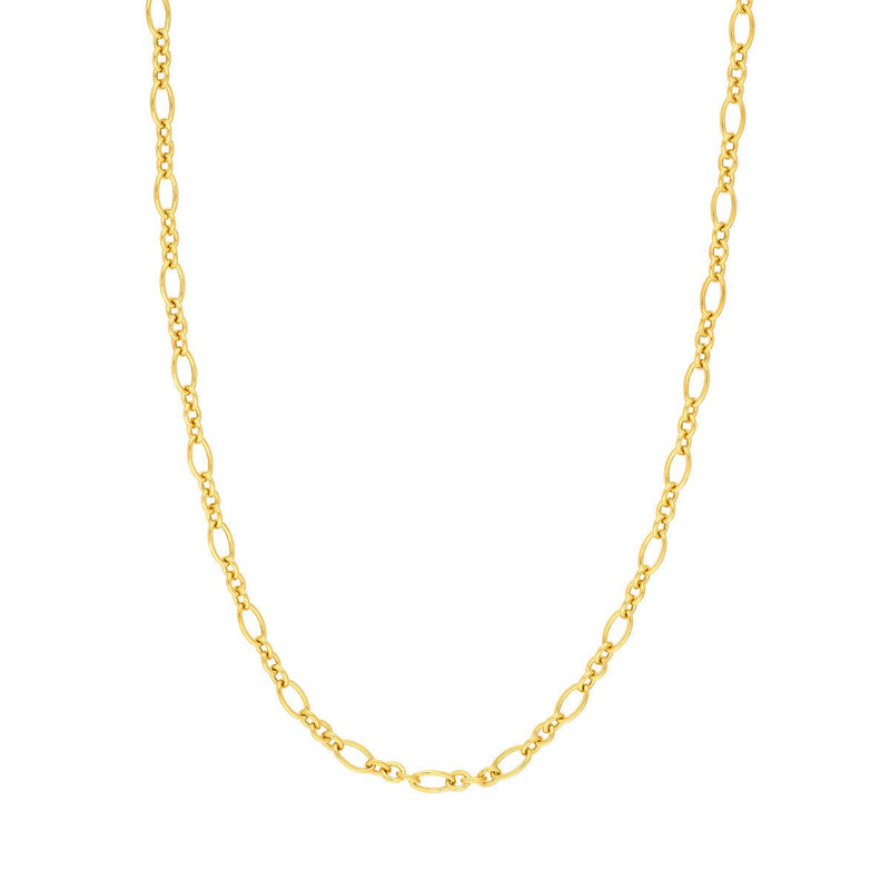 Birmingham Jewelry - 14K Yellow Gold 5.75mm Hollow Oval (3+1) Link Chain - Birmingham Jewelry