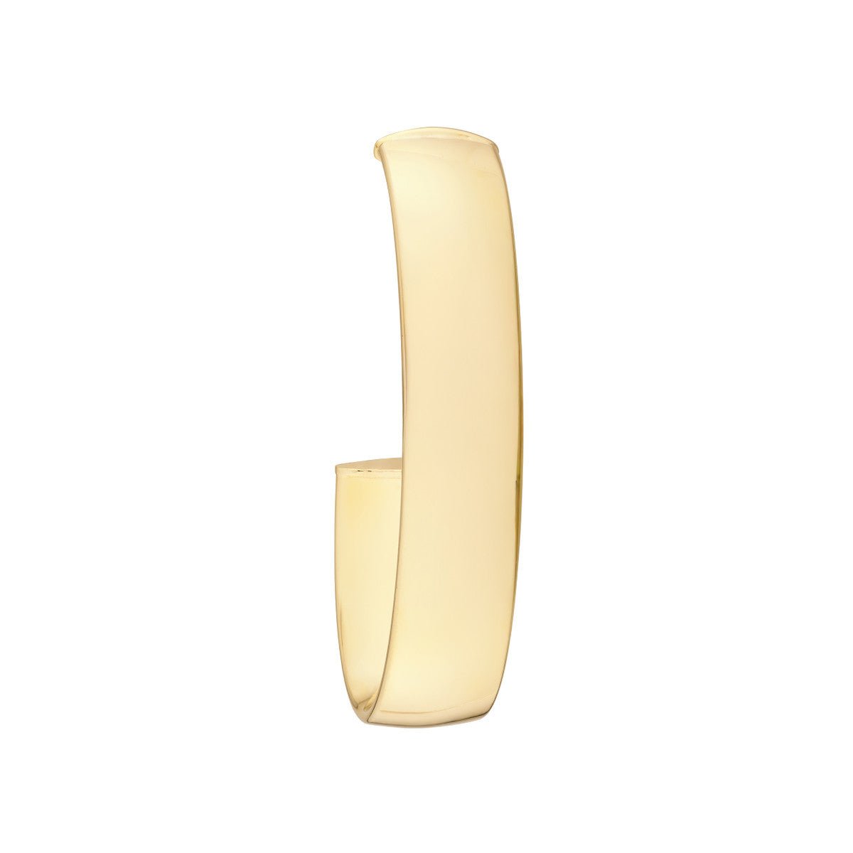 Birmingham Jewelry - 14K Yellow Gold 6.00mm Half Open Hoop Earrings - Birmingham Jewelry