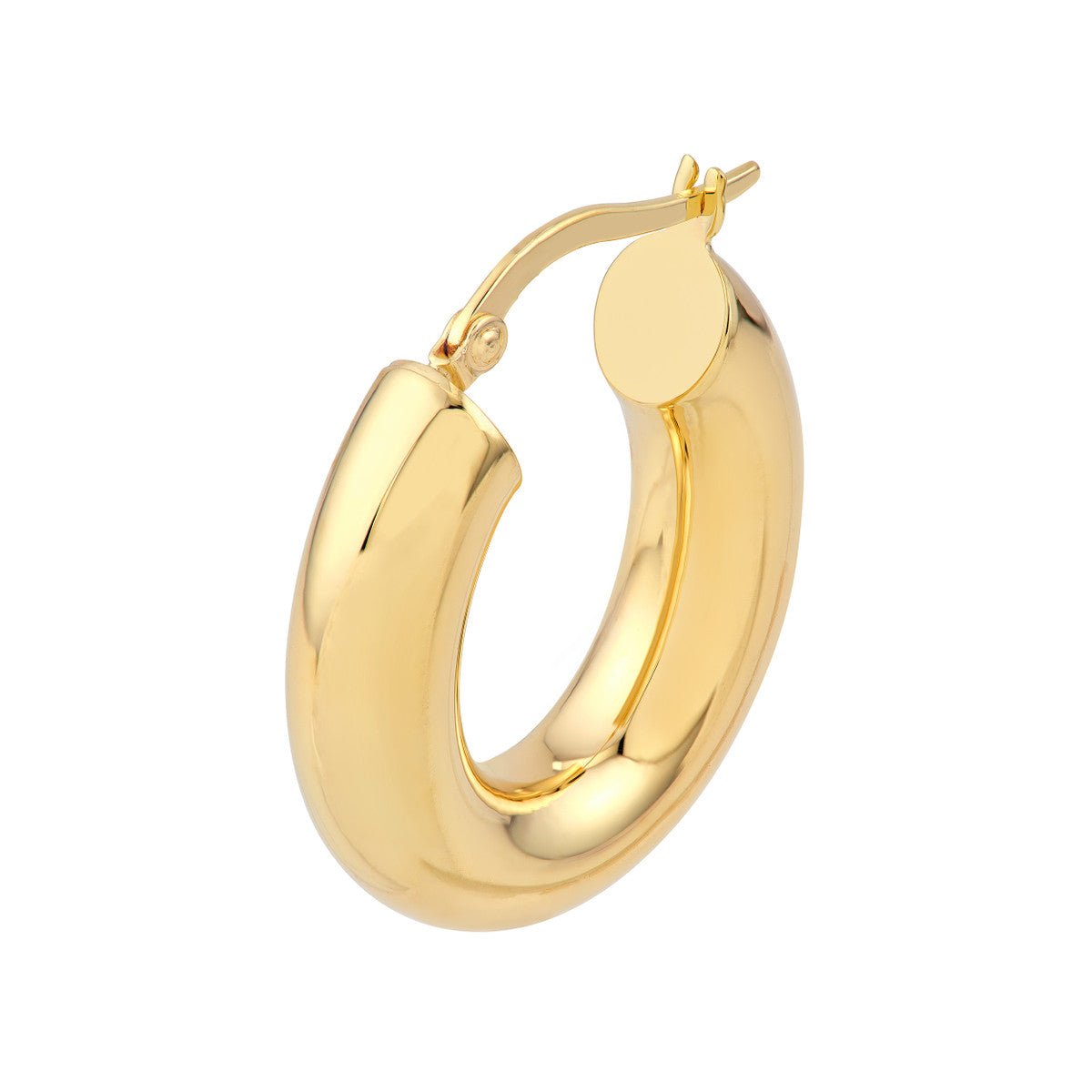 Birmingham Jewelry - 14K Yellow Gold 6.00mm Oval Polished Hoop Earrings - Birmingham Jewelry