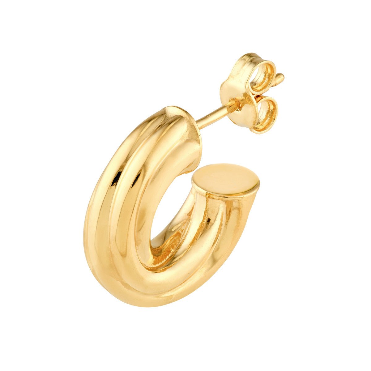 Birmingham Jewelry - 14K Yellow Gold 6.00mm Twisted Open Hoop Earrings - Birmingham Jewelry