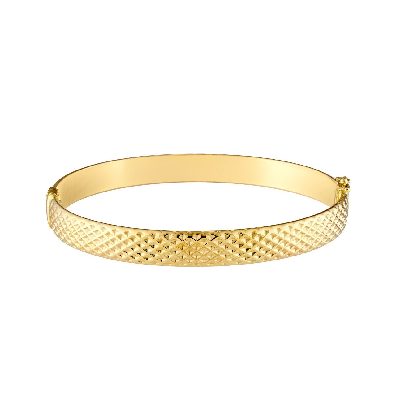 Birmingham Jewelry - 14K Yellow Gold 8.00mm D/C Oval Bangle - Birmingham Jewelry