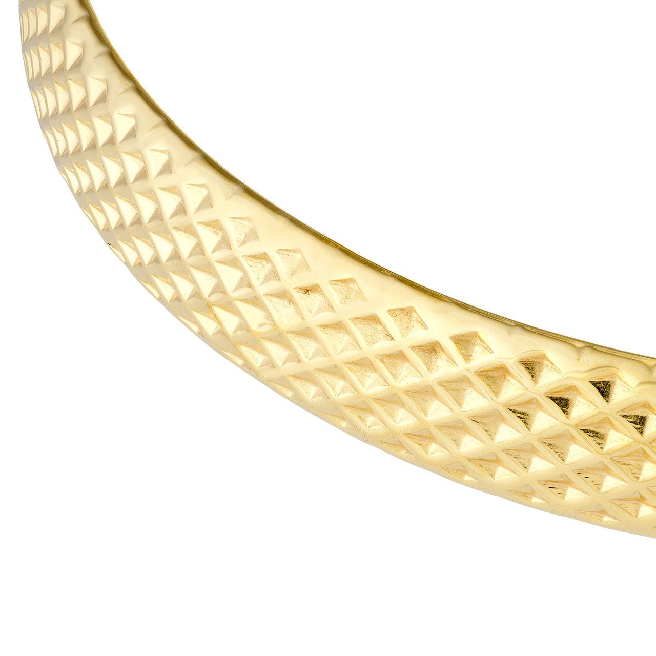 Birmingham Jewelry - 14K Yellow Gold 8.00mm D/C Oval Bangle - Birmingham Jewelry