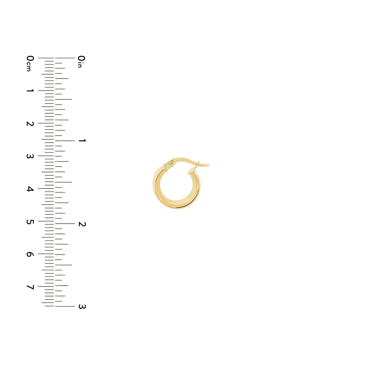 14K Yellow Gold 9.80mm Round Hoop Polished Earrings Birmingham Jewelry Earrings Birmingham Jewelry 