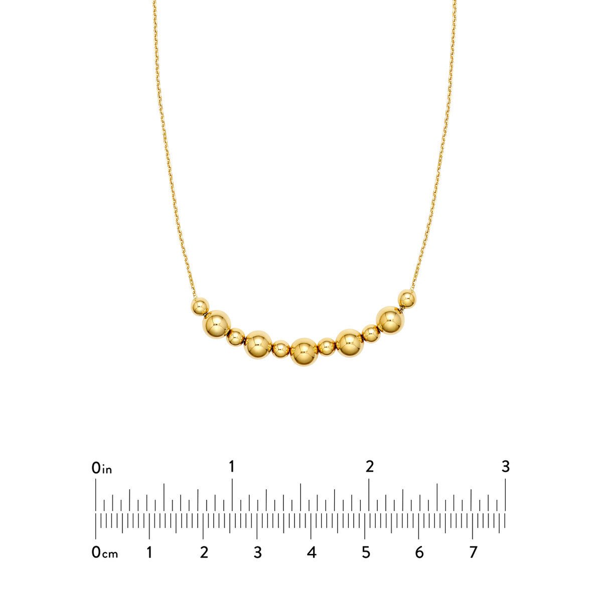 Birmingham Jewelry - 14K Yellow Gold Adjustable Alternating Bead Necklace - Birmingham Jewelry