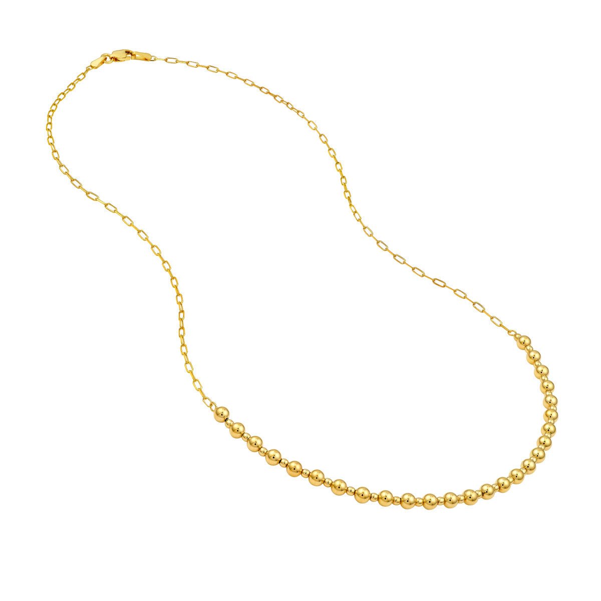 Birmingham Jewelry - 14K Yellow Gold Alternating Bead Necklace - Birmingham Jewelry