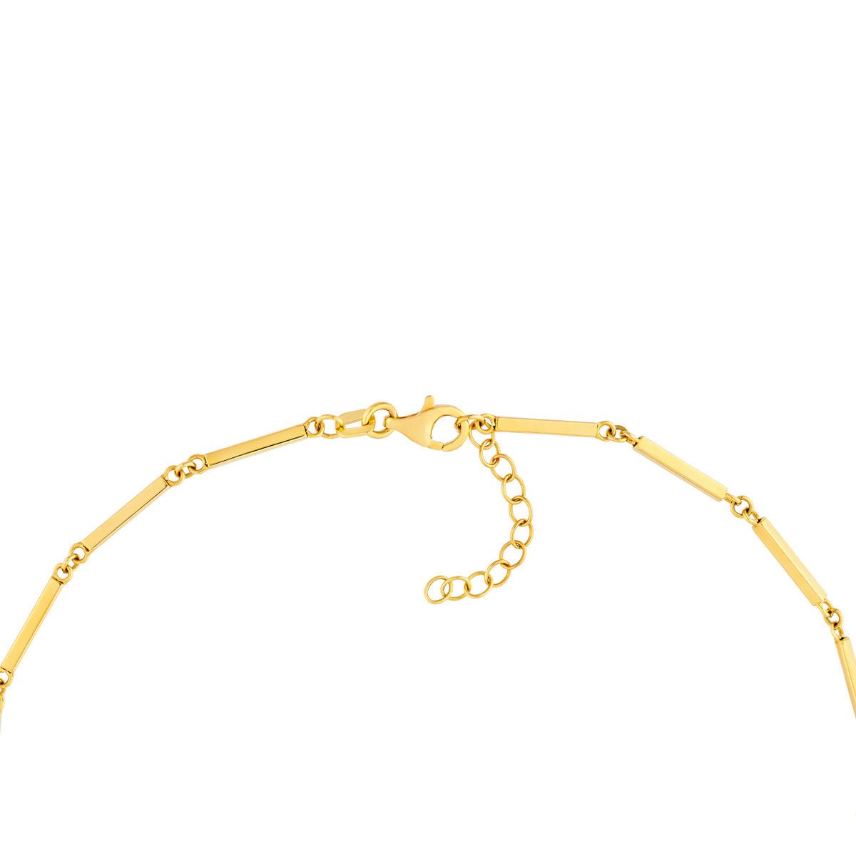 Birmingham Jewelry - 14K Yellow Gold Bar Station Adjustable Anklet - Birmingham Jewelry