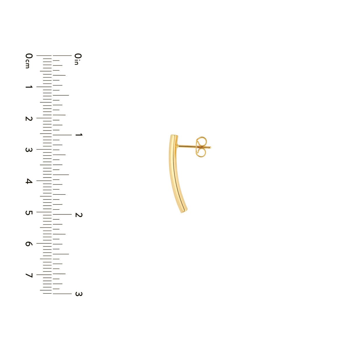 Birmingham Jewelry - 14K Yellow Gold Bar Stud Earrings - Birmingham Jewelry