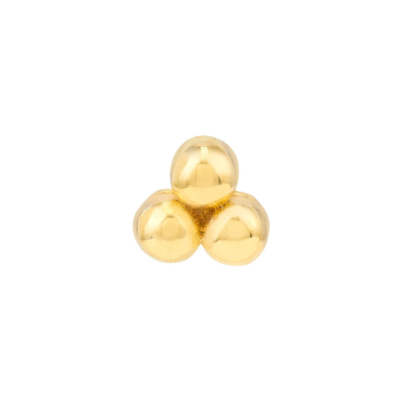 Birmingham Jewelry - 14K Yellow Gold Bead Trinity Stud Earrings - Birmingham Jewelry