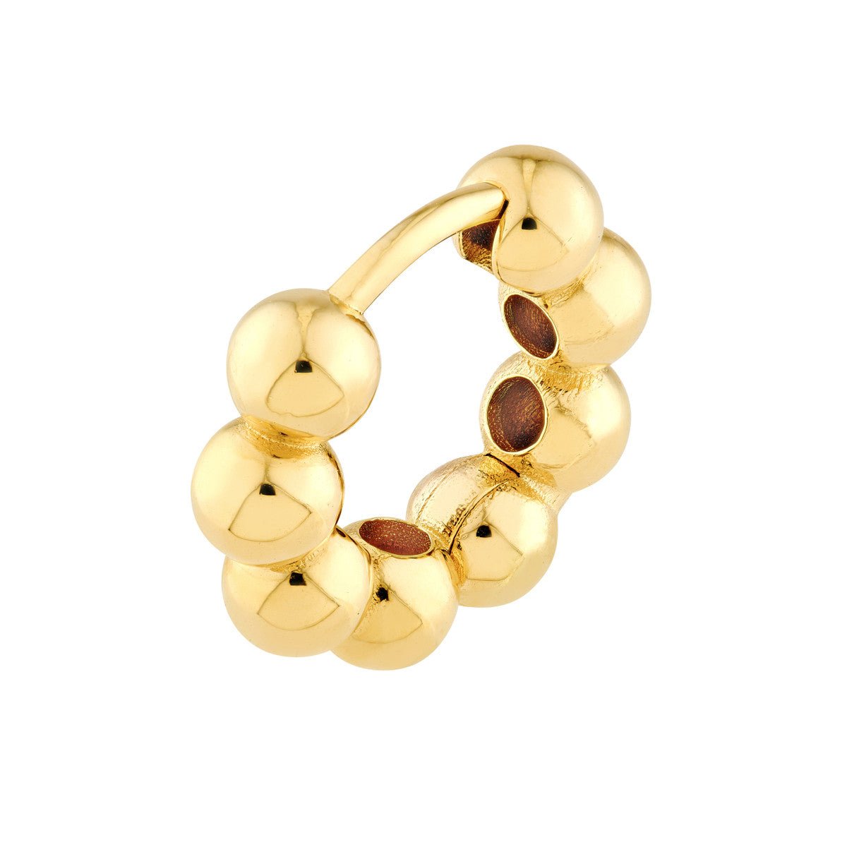 Birmingham Jewelry - 14K Yellow Gold Beaded Huggie Earrings - Birmingham Jewelry