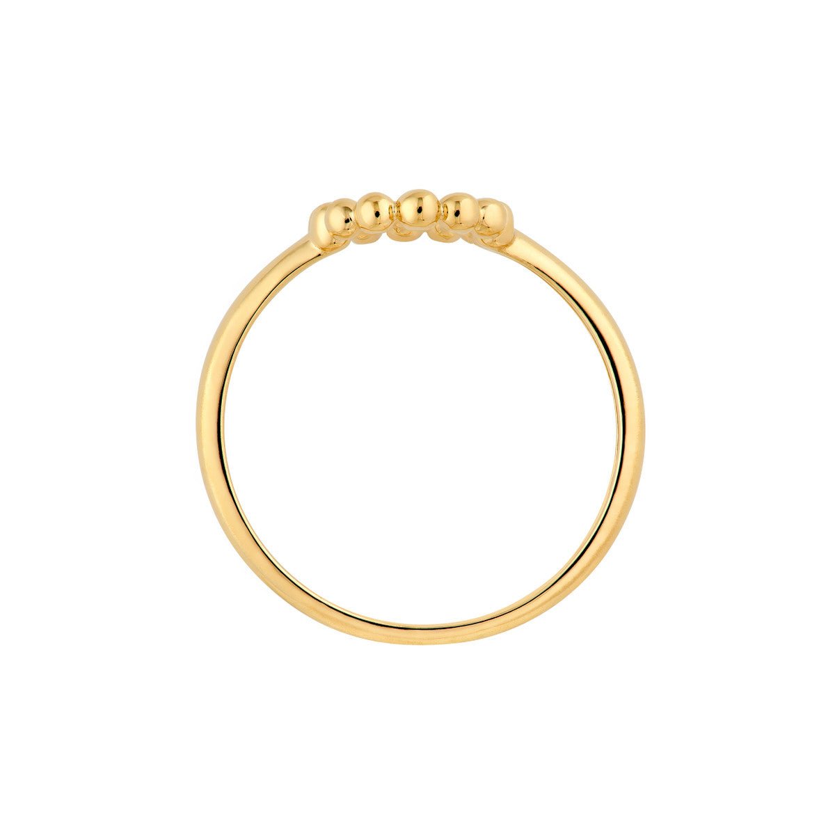 Birmingham Jewelry - 14K Yellow Gold Beaded Open Oval Ring - Birmingham Jewelry
