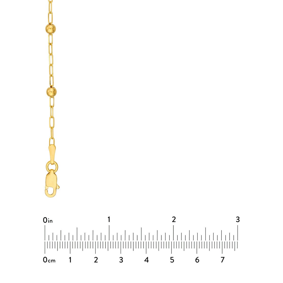 Birmingham Jewelry - 14K Yellow Gold Beaded Paper Clip Chain - Birmingham Jewelry