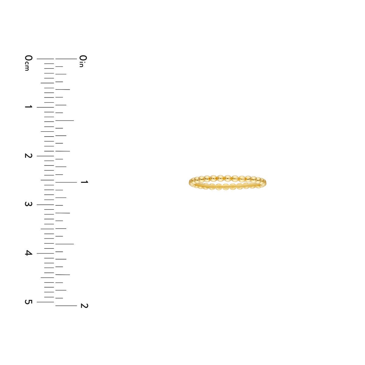 Birmingham Jewelry - 14K Yellow Gold Beaded Stackable Ring - Birmingham Jewelry