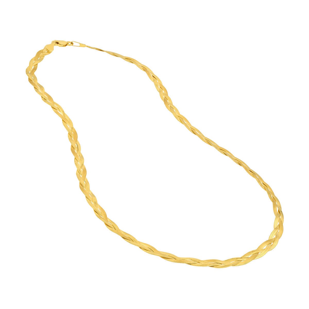 Birmingham Jewelry - 14K Yellow Gold Braided Herringbone Chain - Birmingham Jewelry