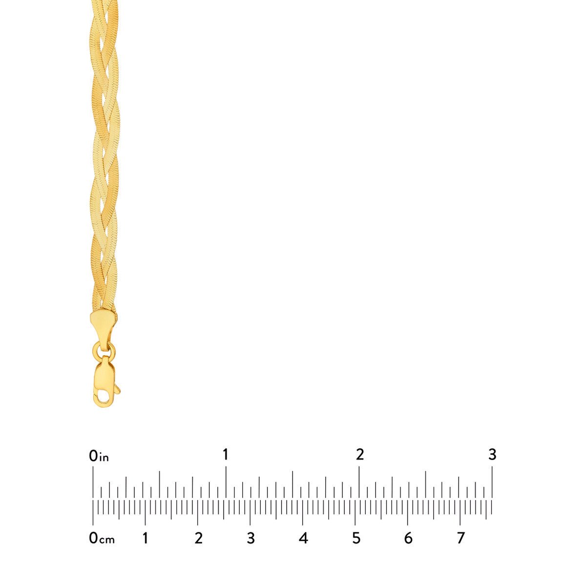 Birmingham Jewelry - 14K Yellow Gold Braided Herringbone Chain - Birmingham Jewelry