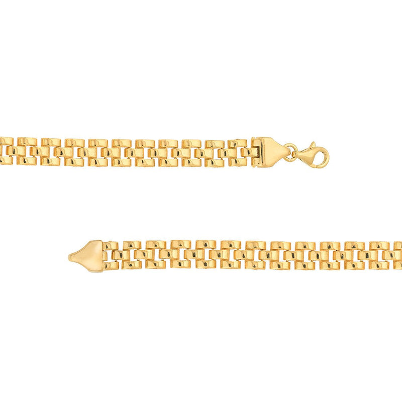 Birmingham Jewelry - 14K Yellow Gold Brick Pattern Bracelet - Birmingham Jewelry