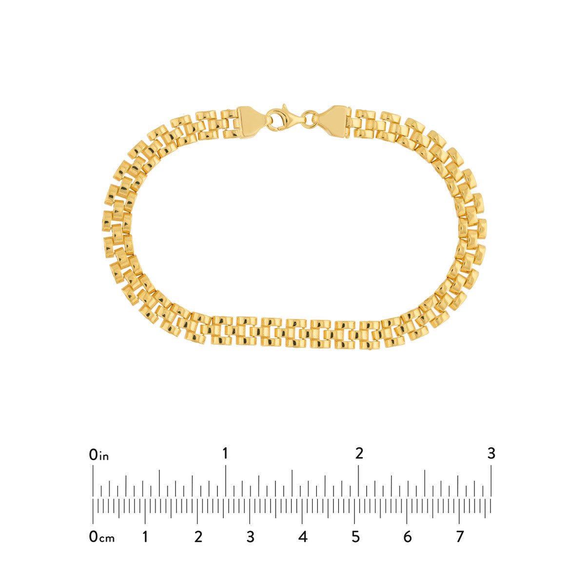Birmingham Jewelry - 14K Yellow Gold Brick Pattern Bracelet - Birmingham Jewelry