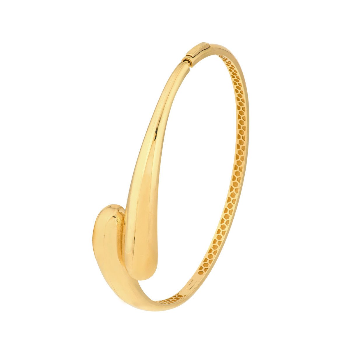 Birmingham Jewelry - 14K Yellow Gold Bypass Polished Bangle Bracelet - Birmingham Jewelry