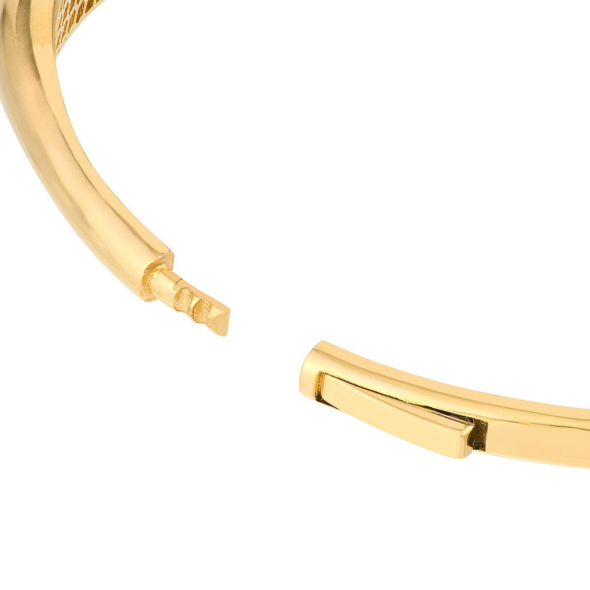 Birmingham Jewelry - 14K Yellow Gold Bypass Polished Bangle Bracelet - Birmingham Jewelry