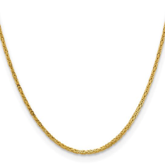 Birmingham Jewelry - 14K Yellow Gold Byzantine Chain - Birmingham Jewelry