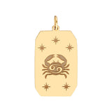 Birmingham Jewelry - 14K Yellow Gold Cancer Engraved Pendant - Birmingham Jewelry