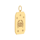 Birmingham Jewelry - 14K Yellow Gold Cancer Engraved Pendant - Birmingham Jewelry