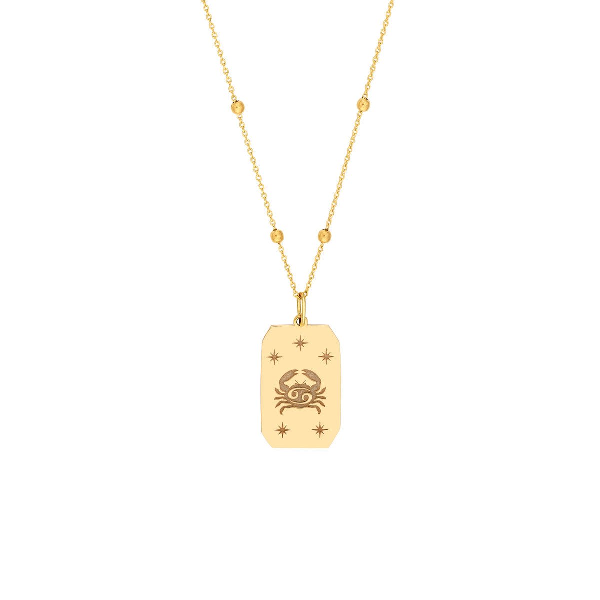 Birmingham Jewelry - 14K Yellow Gold Cancer Engraved Pendant - Birmingham Jewelry