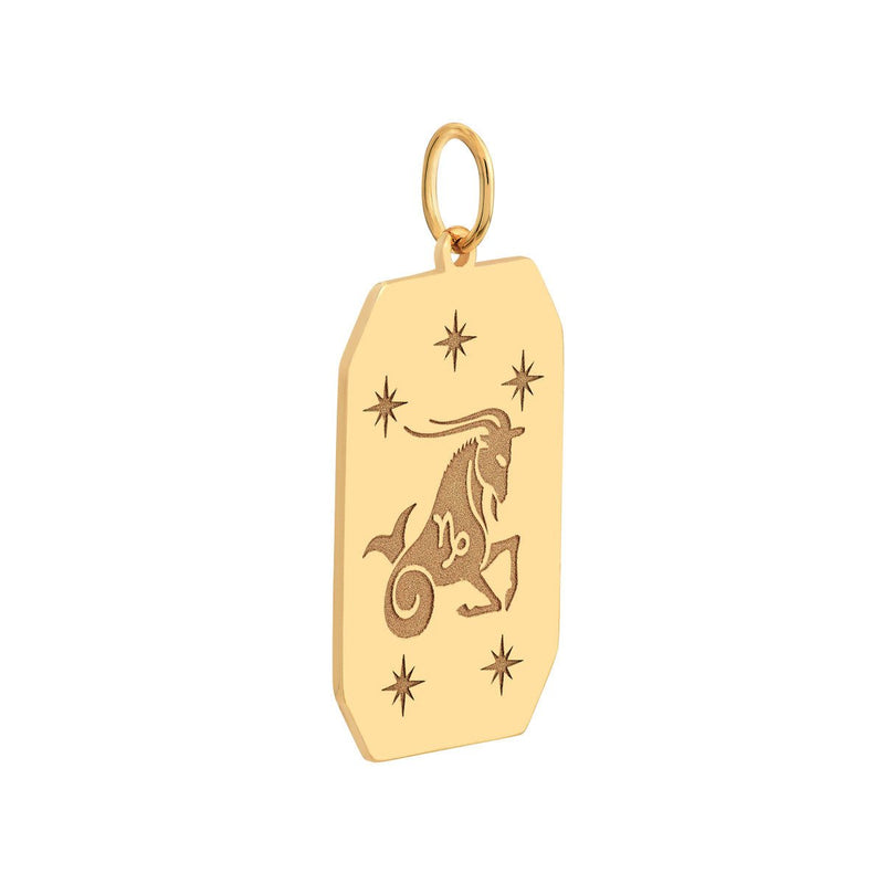 Birmingham Jewelry - 14K Yellow Gold Capricorn Engraved Pendant - Birmingham Jewelry