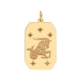 Birmingham Jewelry - 14K Yellow Gold Capricorn Engraved Pendant - Birmingham Jewelry