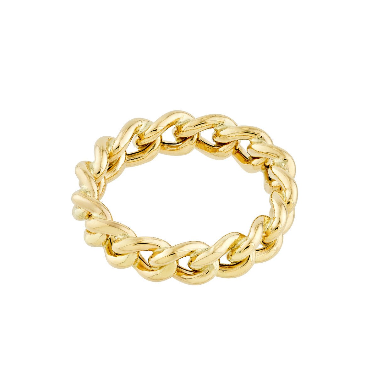 Birmingham Jewelry - 14K Yellow Gold Concave Open Curb Ring - Birmingham Jewelry